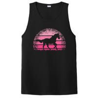 Horse Lover Horseback Riding Cow Pink Western PosiCharge Competitor Tank