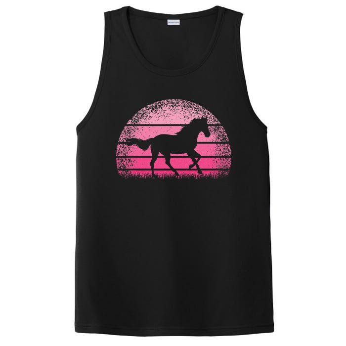 Horse Lover Horseback Riding Cow Pink Western PosiCharge Competitor Tank