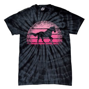 Horse Lover Horseback Riding Cow Pink Western Tie-Dye T-Shirt