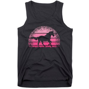 Horse Lover Horseback Riding Cow Pink Western Tank Top