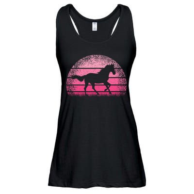 Horse Lover Horseback Riding Cowgirl Pink Western Ladies Essential Flowy Tank