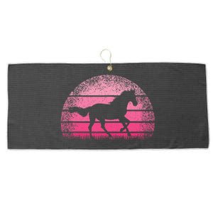 Horse Lover Horseback Riding Cowgirl Pink Western Large Microfiber Waffle Golf Towel