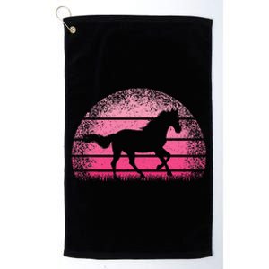 Horse Lover Horseback Riding Cowgirl Pink Western Platinum Collection Golf Towel