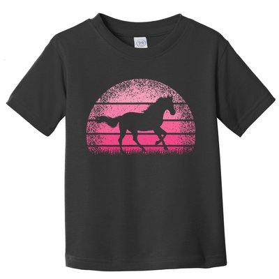 Horse Lover Horseback Riding Cowgirl Pink Western Toddler T-Shirt
