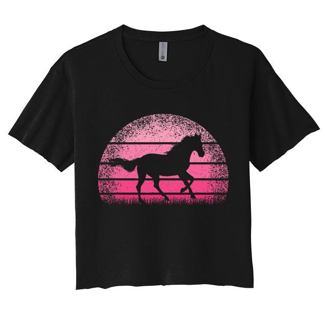 Horse Lover Horseback Riding Cowgirl Pink Western Crop Top