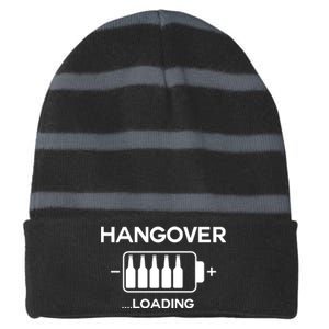 Hangover Loading Striped Beanie with Solid Band