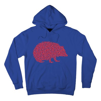 Hedgehog Lover Heart Shape Hedgehog Valentine's Day Funny Gift Hoodie