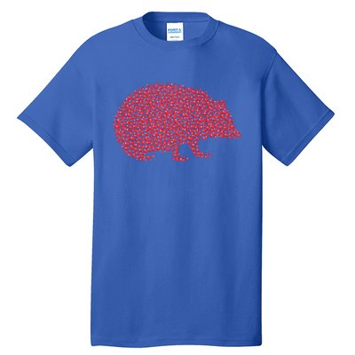 Hedgehog Lover Heart Shape Hedgehog Valentine's Day Funny Gift Tall T-Shirt