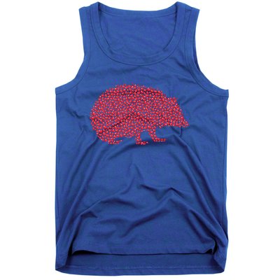 Hedgehog Lover Heart Shape Hedgehog Valentine's Day Funny Gift Tank Top