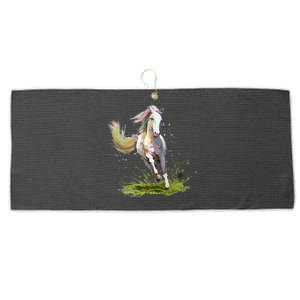 Horse Lover Horseback Riding Equestrian Horse Large Microfiber Waffle Golf Towel