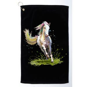 Horse Lover Horseback Riding Equestrian Horse Platinum Collection Golf Towel