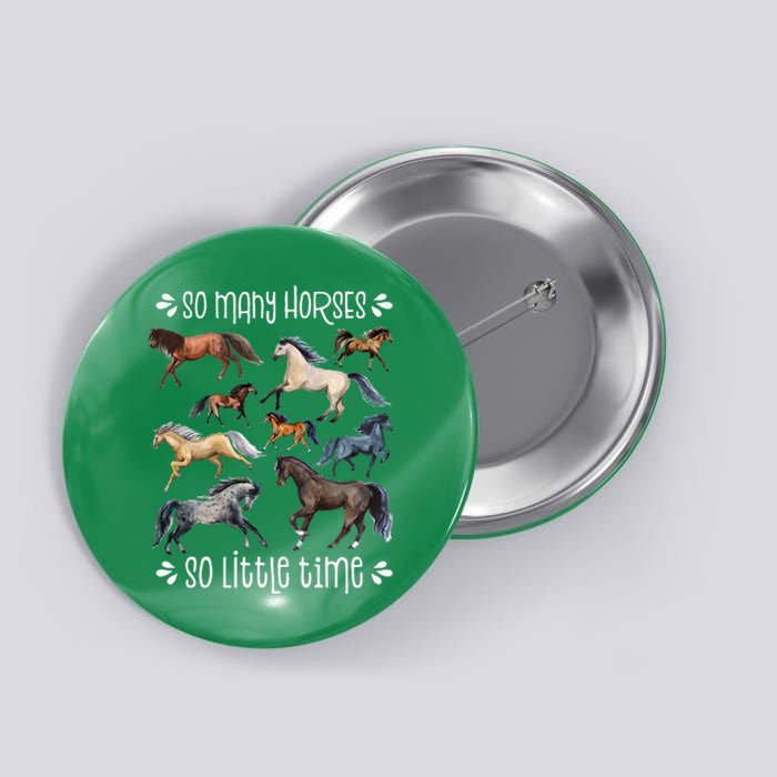 Horse Lover Horseback Riding Equestrian Horse Button