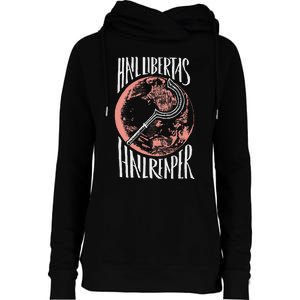 Hail Libertas Hail Reaper Red Howler Womens Funnel Neck Pullover Hood