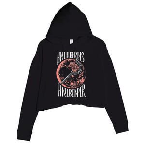 Hail Libertas Hail Reaper Red Howler Crop Fleece Hoodie