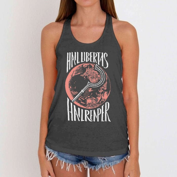 Hail Libertas Hail Reaper Red Howler Women's Knotted Racerback Tank