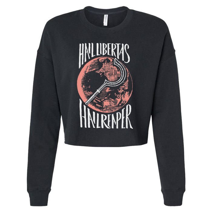 Hail Libertas Hail Reaper Red Howler Cropped Pullover Crew