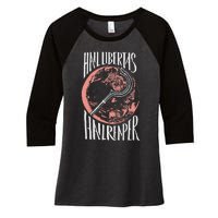 Hail Libertas Hail Reaper Red Howler Women's Tri-Blend 3/4-Sleeve Raglan Shirt