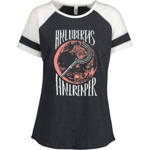 Hail Libertas Hail Reaper Red Howler Enza Ladies Jersey Colorblock Tee