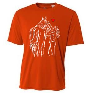 Horse Lover Horseback Riding Cute Gift Cooling Performance Crew T-Shirt