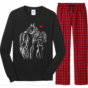 Horse Lover Horseback Riding Cute Gift Long Sleeve Pajama Set