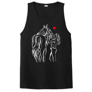 Horse Lover Horseback Riding Cute Gift PosiCharge Competitor Tank