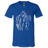 Horse Lover Horseback Riding Cute Gift V-Neck T-Shirt