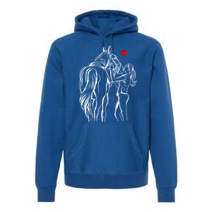 Horse Lover Horseback Riding Cute Gift Premium Hoodie