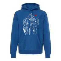 Horse Lover Horseback Riding Cute Gift Premium Hoodie