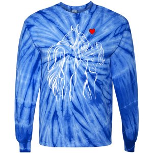 Horse Lover Horseback Riding Cute Gift Tie-Dye Long Sleeve Shirt