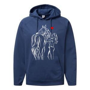 Horse Lover Horseback Riding Cute Gift Performance Fleece Hoodie