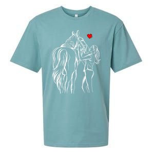 Horse Lover Horseback Riding Cute Gift Sueded Cloud Jersey T-Shirt