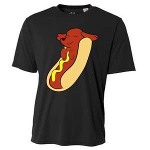 Hotdog Lover Hotdog Dachshund Hot Dog Cooling Performance Crew T-Shirt