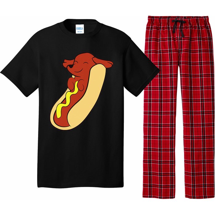 Hotdog Lover Hotdog Dachshund Hot Dog Pajama Set