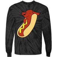 Hotdog Lover Hotdog Dachshund Hot Dog Tie-Dye Long Sleeve Shirt