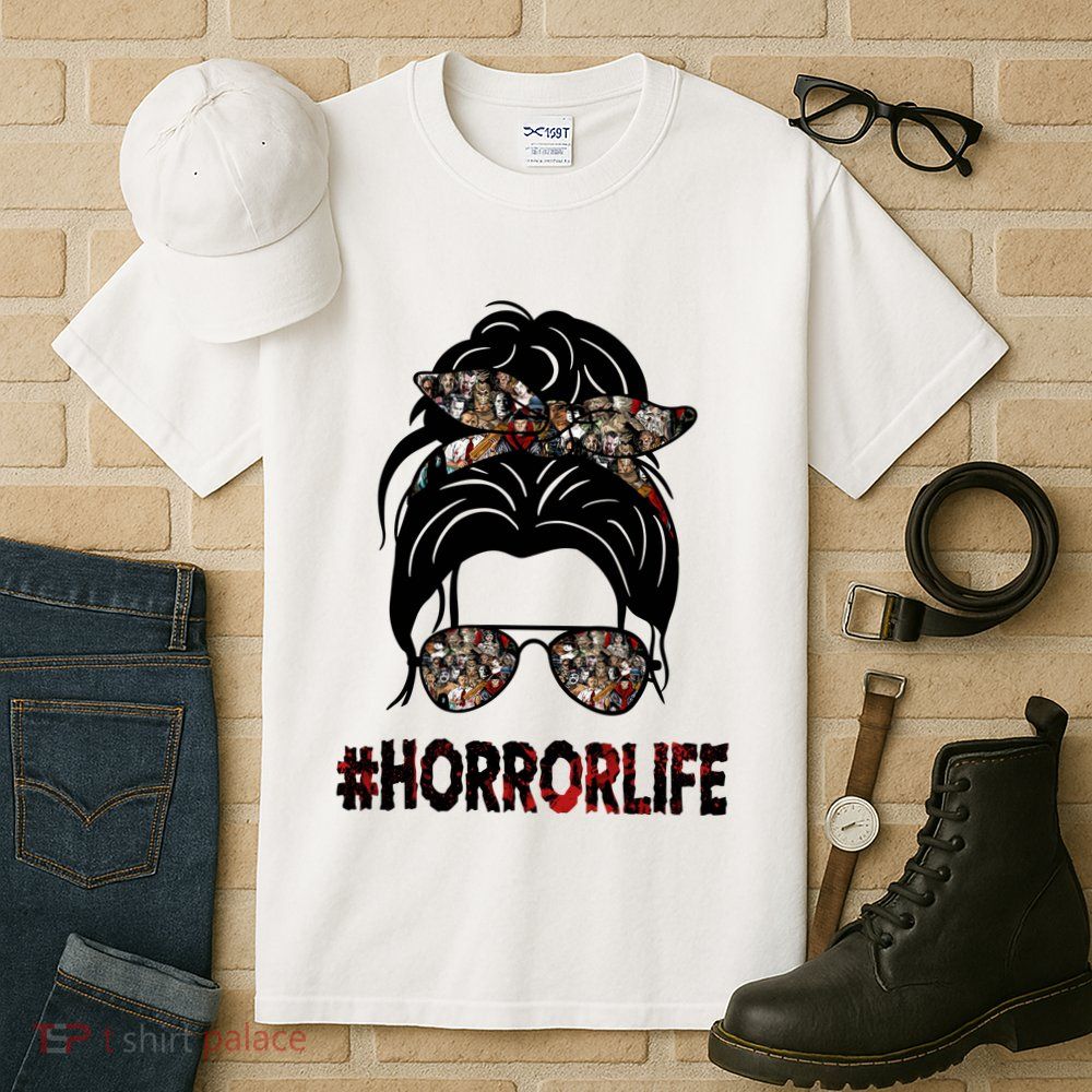 Horror Life Halloween Lover Hair Bun Tall T-Shirt