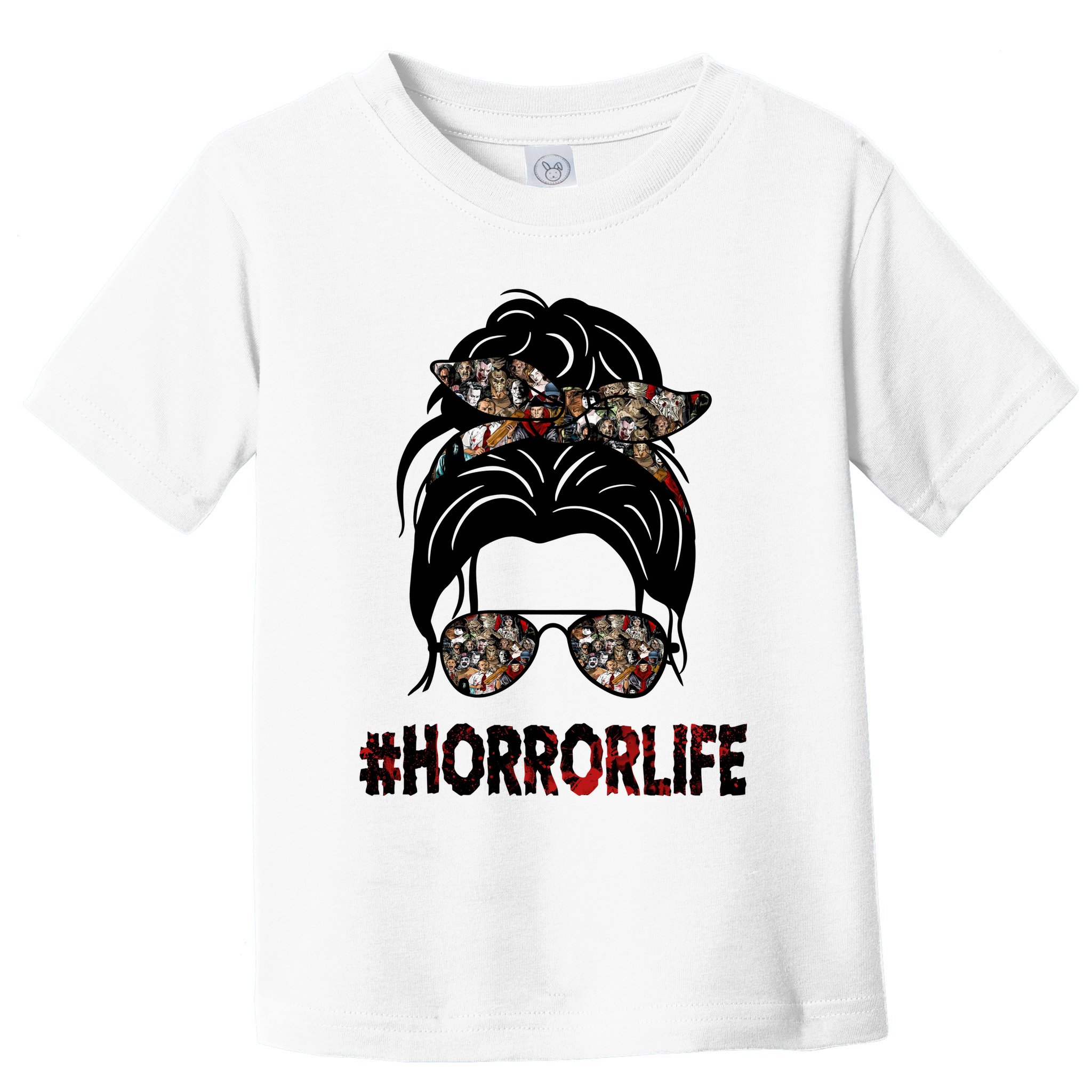 Horror Life Halloween Lover Hair Bun Toddler T-Shirt