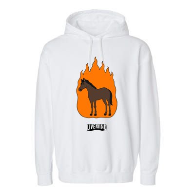 Hivemindtv Livemind Horse Garment-Dyed Fleece Hoodie