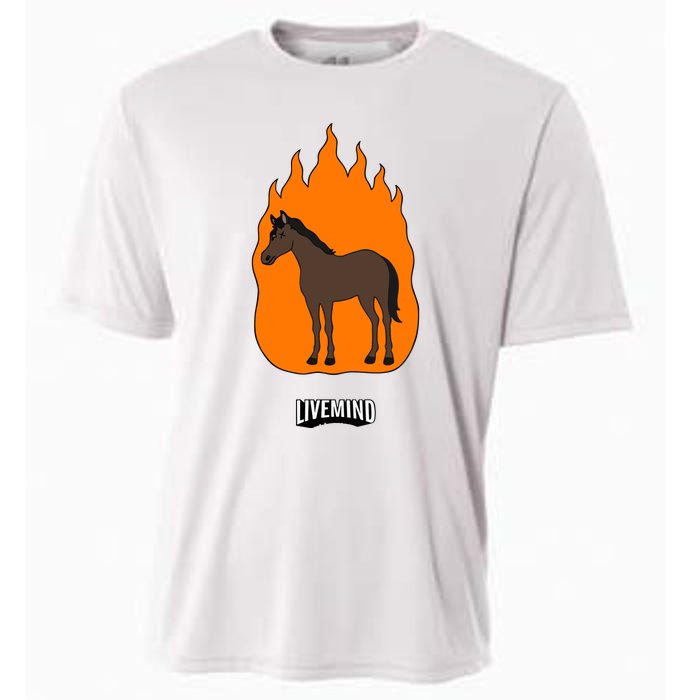 Hivemindtv Livemind Horse Cooling Performance Crew T-Shirt