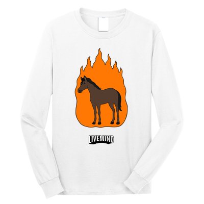 Hivemindtv Livemind Horse Long Sleeve Shirt