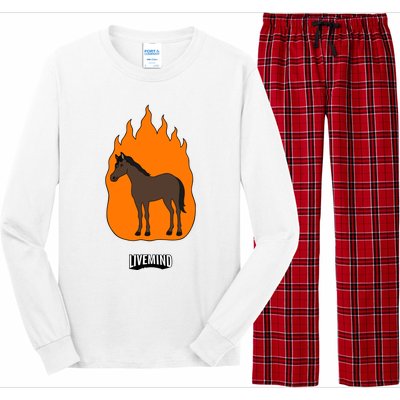 Hivemindtv Livemind Horse Long Sleeve Pajama Set