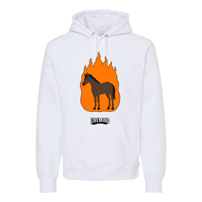 Hivemindtv Livemind Horse Premium Hoodie