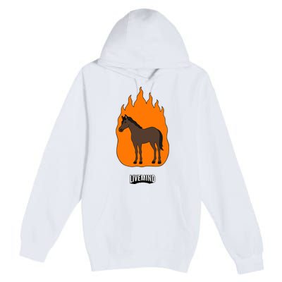 Hivemindtv Livemind Horse Premium Pullover Hoodie