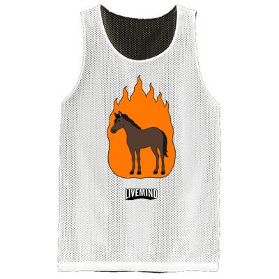 Hivemindtv Livemind Horse Mesh Reversible Basketball Jersey Tank