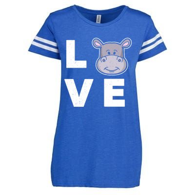 Hippo Lovers Hippopotamus Gift Funny Hippo Gift Enza Ladies Jersey Football T-Shirt