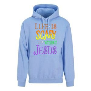 Halloween Life Is Scary Without Jesus Costume Gift Unisex Surf Hoodie