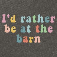Horse Lovers I'd Rather Be At The Barn Cotton Canvas Backpack