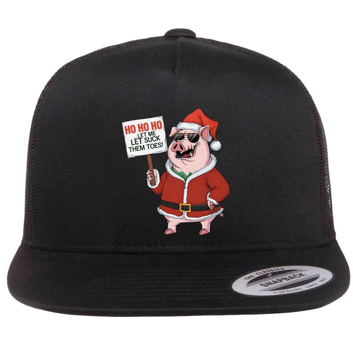 He Llyeah I Suck Toes Weird Festive Embarrassing Christmas Flat Bill Trucker Hat