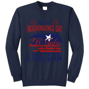 Happy Liberia Independence Day Liberia Liberian Flag Tall Sweatshirt