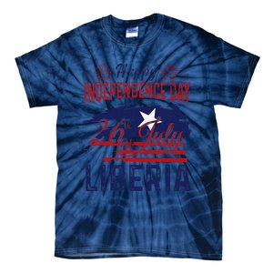 Happy Liberia Independence Day Liberia Liberian Flag Tie-Dye T-Shirt