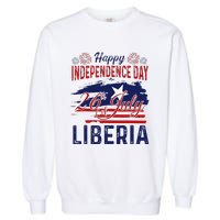 Happy Liberia Independence Day Liberia Liberian Flag Garment-Dyed Sweatshirt